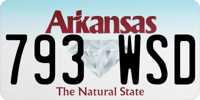 AR license plate 793WSD