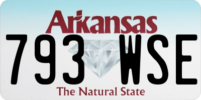AR license plate 793WSE