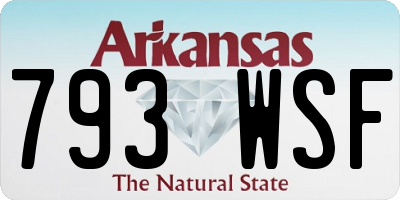 AR license plate 793WSF