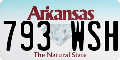 AR license plate 793WSH