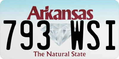 AR license plate 793WSI