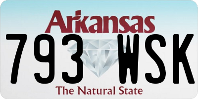 AR license plate 793WSK