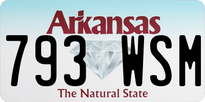 AR license plate 793WSM