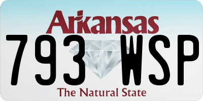 AR license plate 793WSP