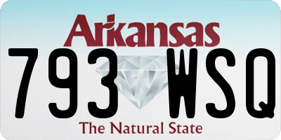 AR license plate 793WSQ