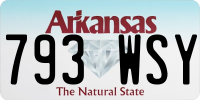 AR license plate 793WSY