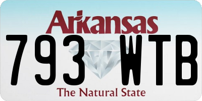 AR license plate 793WTB