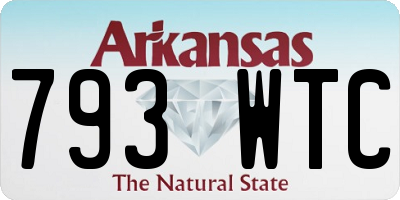 AR license plate 793WTC