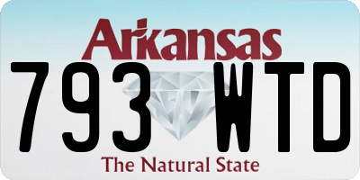 AR license plate 793WTD
