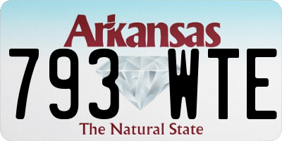 AR license plate 793WTE