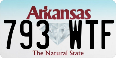 AR license plate 793WTF