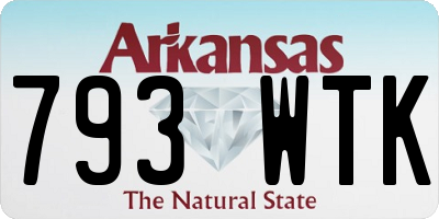 AR license plate 793WTK