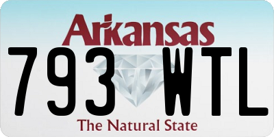 AR license plate 793WTL