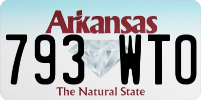 AR license plate 793WTO
