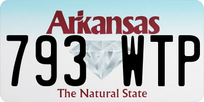 AR license plate 793WTP