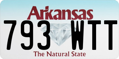 AR license plate 793WTT