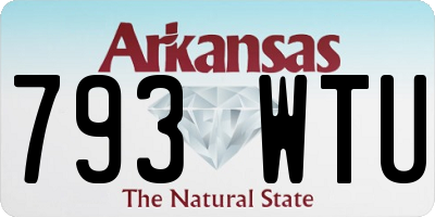 AR license plate 793WTU