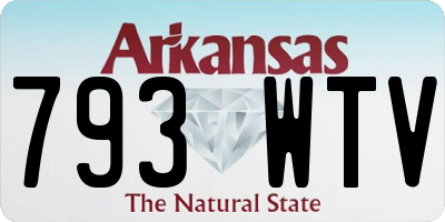 AR license plate 793WTV