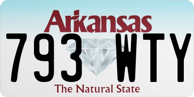 AR license plate 793WTY