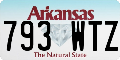 AR license plate 793WTZ