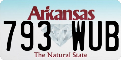 AR license plate 793WUB