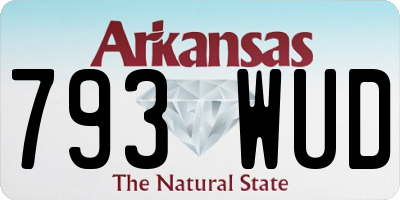 AR license plate 793WUD