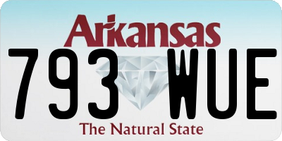 AR license plate 793WUE