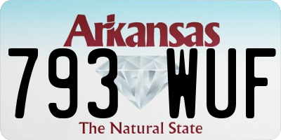 AR license plate 793WUF