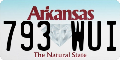 AR license plate 793WUI
