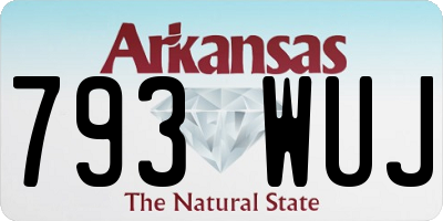 AR license plate 793WUJ