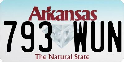 AR license plate 793WUN