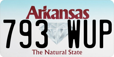 AR license plate 793WUP