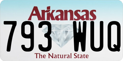 AR license plate 793WUQ