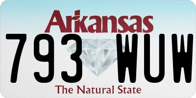 AR license plate 793WUW