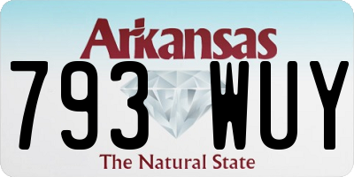 AR license plate 793WUY