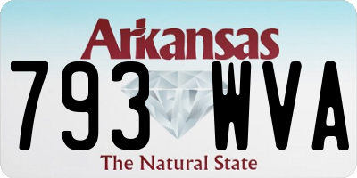 AR license plate 793WVA