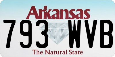 AR license plate 793WVB