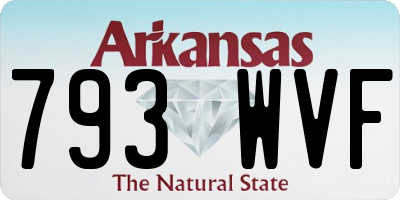 AR license plate 793WVF