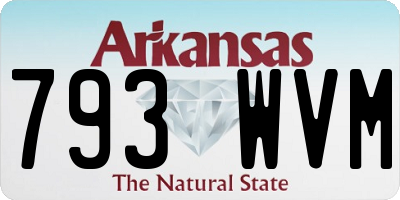 AR license plate 793WVM