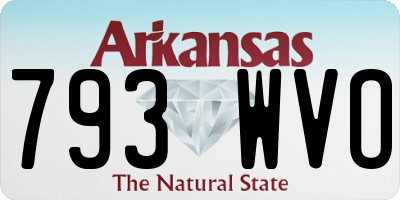 AR license plate 793WVO