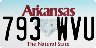 AR license plate 793WVU