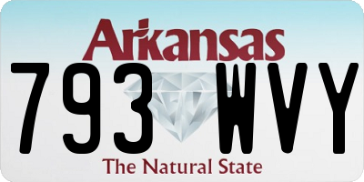 AR license plate 793WVY