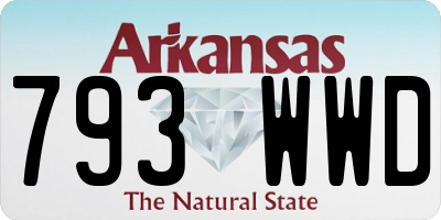 AR license plate 793WWD