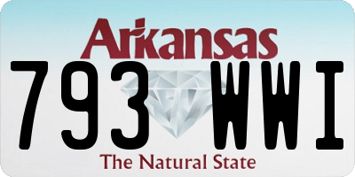 AR license plate 793WWI