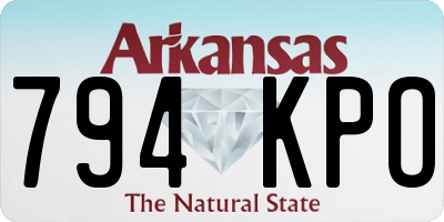 AR license plate 794KPO