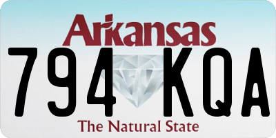 AR license plate 794KQA