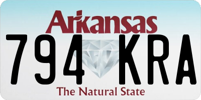 AR license plate 794KRA
