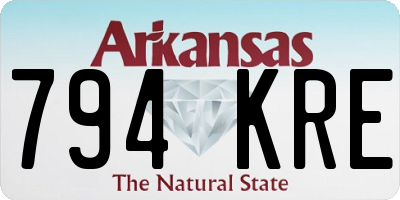 AR license plate 794KRE