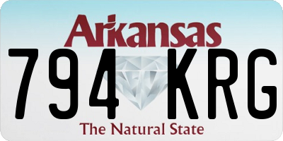 AR license plate 794KRG