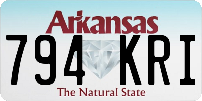 AR license plate 794KRI